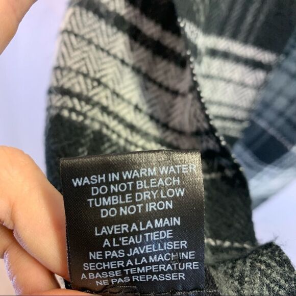 IMPRESS Gray Black Plaid Check Scarf 💥 - Picture 3 of 6